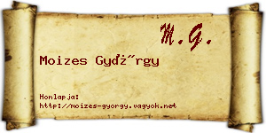 Moizes György névjegykártya