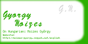 gyorgy moizes business card